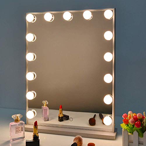 BEAUTME Hollywood Specchio da toeletta con luci, specchio